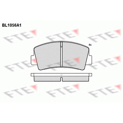 Zdjęcie Zestaw klocków hamulcowych, hamulce tarczowe FTE BL1056A1