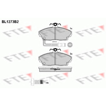 Photo Kit de plaquettes de frein, frein à disque FTE BL1273B2