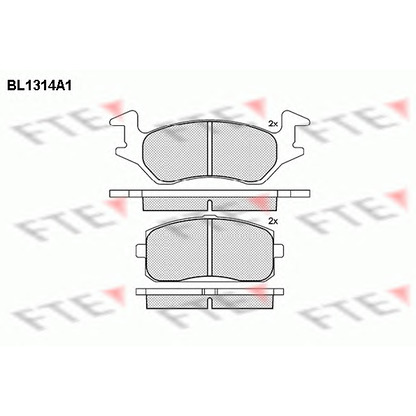 Photo Kit de plaquettes de frein, frein à disque FTE BL1314A1