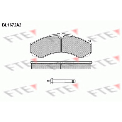 Foto Kit pastiglie freno, Freno a disco FTE BL1672A2