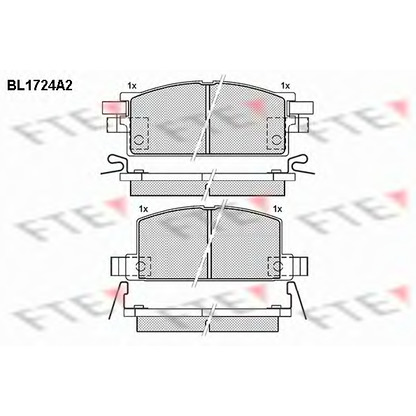 Foto Bremsbelagsatz, Scheibenbremse FTE BL1724A2