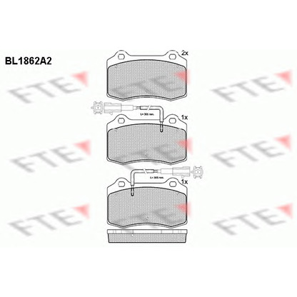 Photo Brake Pad Set, disc brake FTE BL1862A2