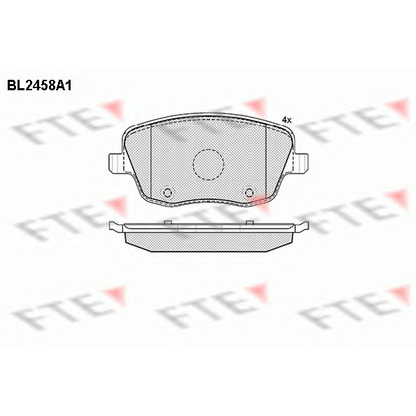 Photo Kit de plaquettes de frein, frein à disque FTE BL2458A1