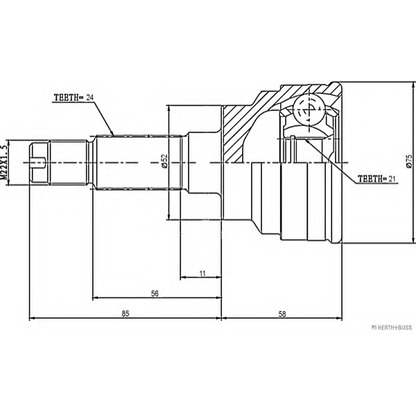 Photo Joint Kit, drive shaft HERTH+BUSS J2823019