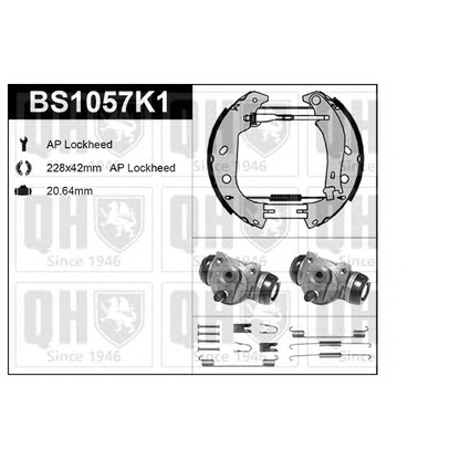 Foto Kit frenos, disco de tambor QUINTON HAZELL BS1057K1