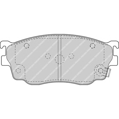 Фото Комплект тормозных колодок, дисковый тормоз FERODO FDB1557