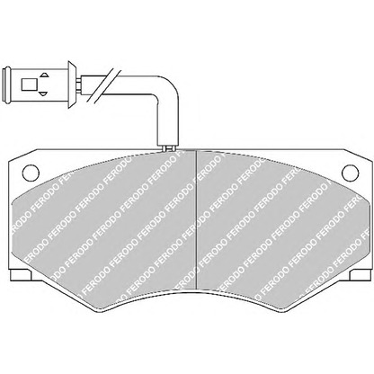 Фото Комплект тормозных колодок, дисковый тормоз FERODO FVR709