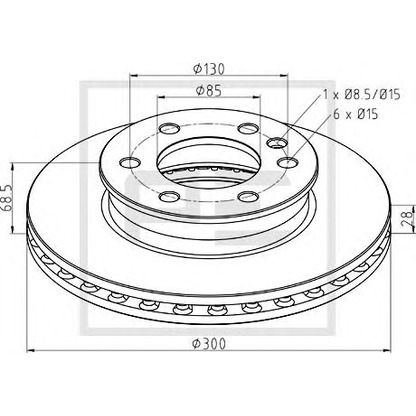 Foto Bremsscheibe PE Automotive 01627100A