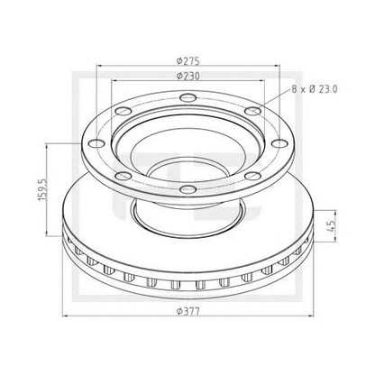 Photo Brake Disc PE Automotive 04637500A