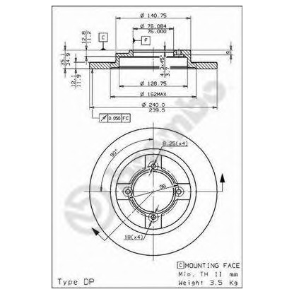 Foto Bremsscheibe BREMBO 08308210