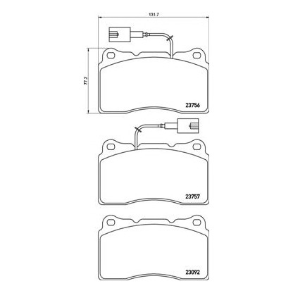 Zdjęcie Zestaw klocków hamulcowych, hamulce tarczowe BREMBO P23154