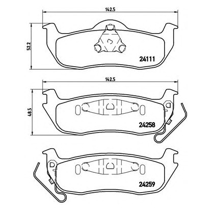 Foto Bremsbelagsatz, Scheibenbremse BREMBO P37011