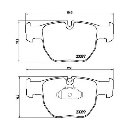 Zdjęcie Zestaw klocków hamulcowych, hamulce tarczowe BREMBO P44012