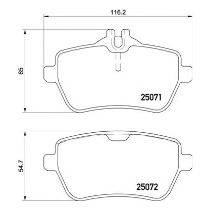 Photo Brake Pad Set, disc brake BREMBO P50117