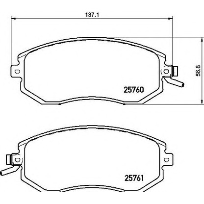 Zdjęcie Zestaw klocków hamulcowych, hamulce tarczowe BREMBO P78021