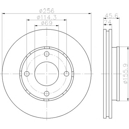 Foto Disco de freno MINTEX MDC1753