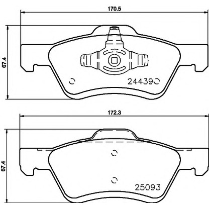 Photo Brake Pad Set, disc brake MINTEX MDB2626