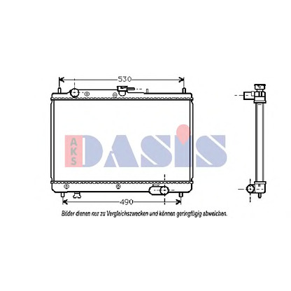 Photo Radiator, engine cooling AKS DASIS 110680N