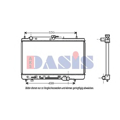 Photo Radiateur, refroidissement du moteur AKS DASIS 110800N