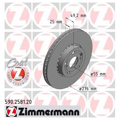 Фото Тормозной диск ZIMMERMANN 590258120