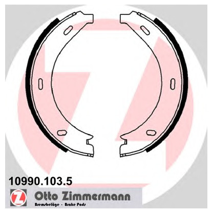 Фото Комплект тормозных колодок, стояночная тормозная система ZIMMERMANN 109901035