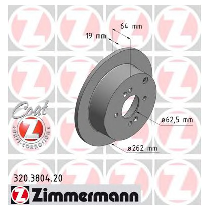 Photo Brake Disc ZIMMERMANN 320380420