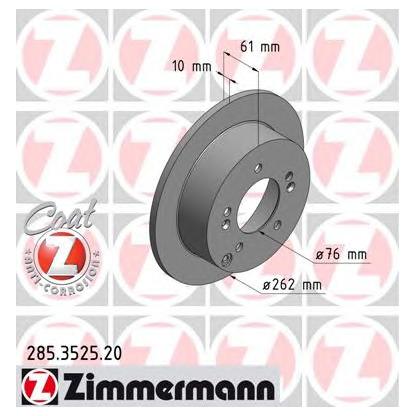 Фото Тормозной диск ZIMMERMANN 285352520