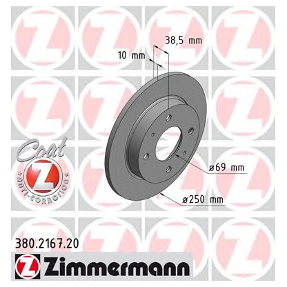 Foto Disco de freno ZIMMERMANN 380216720