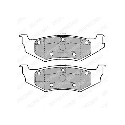 Foto Kit pastiglie freno, Freno a disco DELPHI LP1162