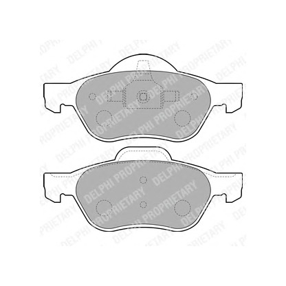Фото Комплект тормозных колодок, дисковый тормоз DELPHI LP1714