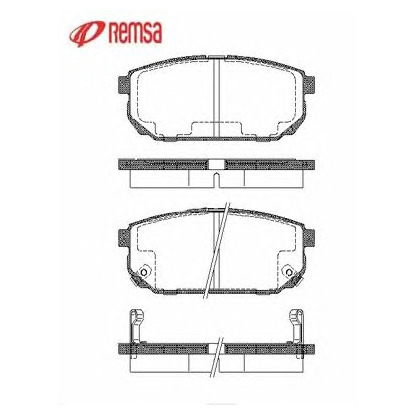 Photo Kit de plaquettes de frein, frein à disque METZGER 104202