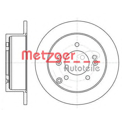 Zdjęcie Tarcza hamulcowa METZGER 6110299