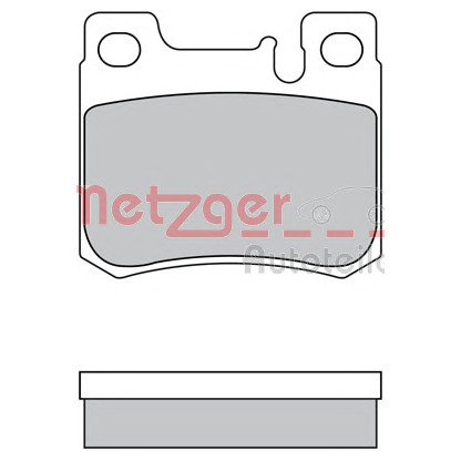 Photo Kit de plaquettes de frein, frein à disque METZGER 1170526