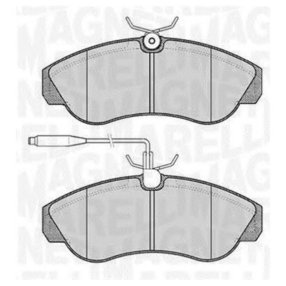 Фото Комплект тормозных колодок, дисковый тормоз MAGNETI MARELLI 363916060184