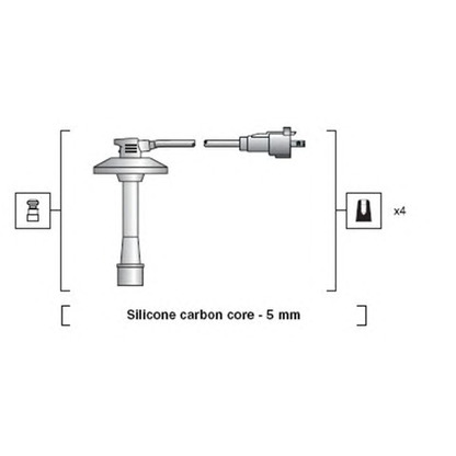 Zdjęcie Zestaw przewodów zapłonowych MAGNETI MARELLI 941318111186
