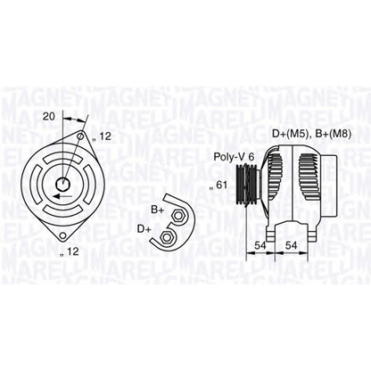 Фото Генератор MAGNETI MARELLI 063321833010