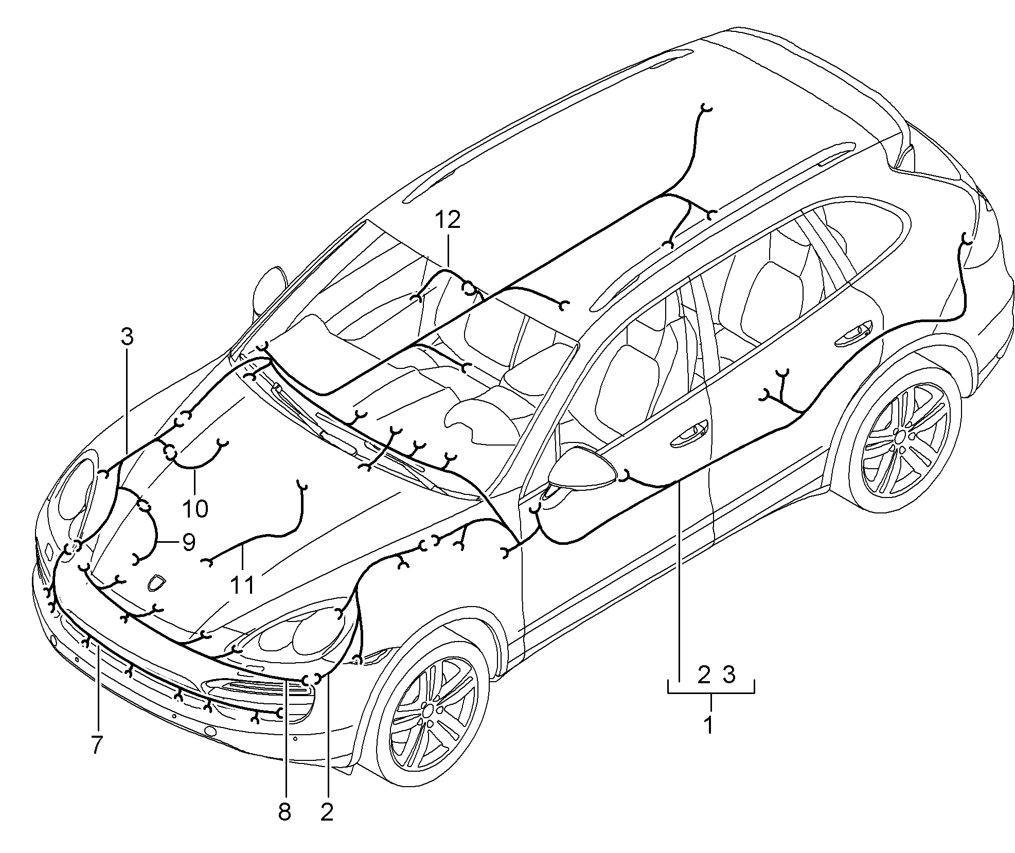Где находится блок абс кайен 955 Porsche Cayenne (2011 - 2017) - Бампер. Индик.износа торм.колодок. Салон. Передн